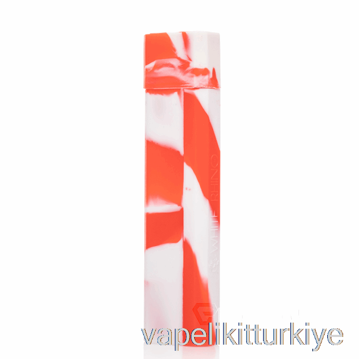 Elektronik Sigara Kalemi Vape Mate Beyaz Gergedan Silikon Dab Out [pyrex] Kırmızı Beyaz